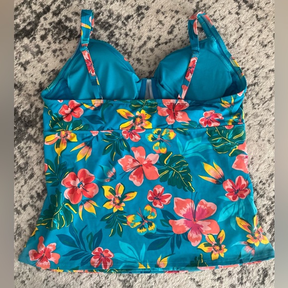 Lands’End Tankini Swim Twist Front top and matching bikini bottoms size 18 - Picture 4 of 10